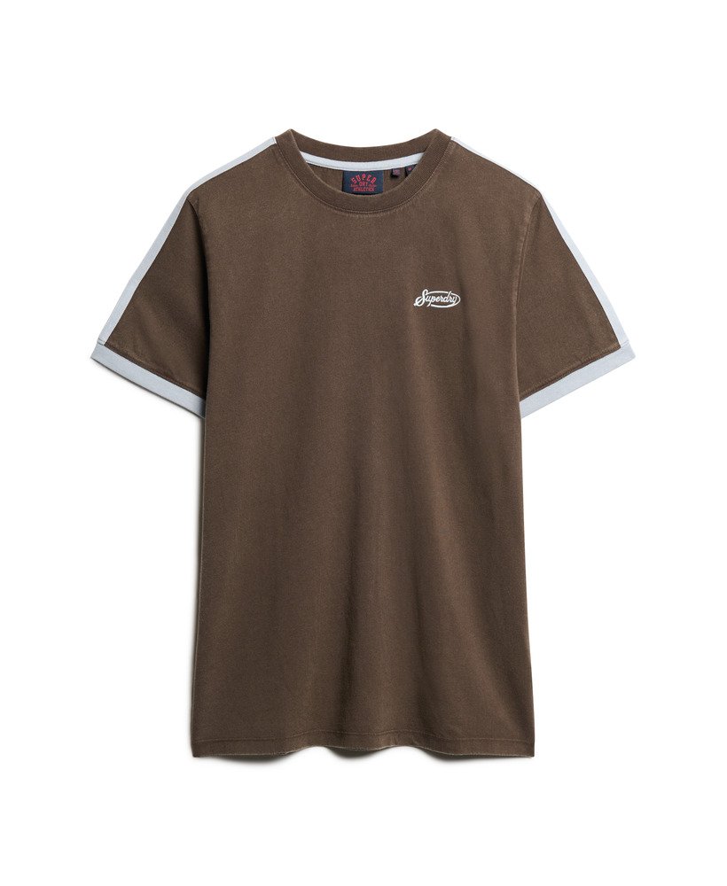 koszulka w paski retro essential logo w kolorze bracken brown