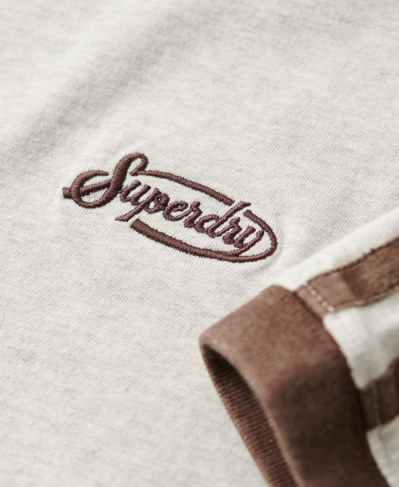 koszulka w paski w stylu retro essential logo w kolorze jasnoszarym grindle