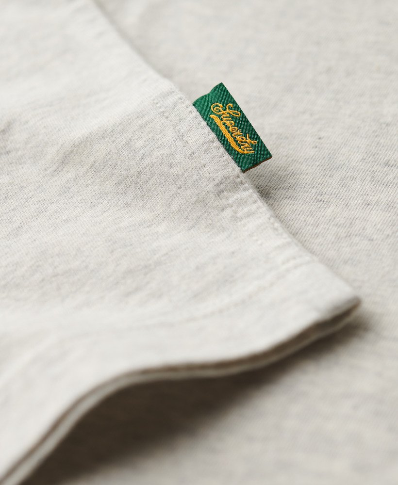 koszulka w paski w stylu retro essential logo w kolorze jasnoszarym grindle