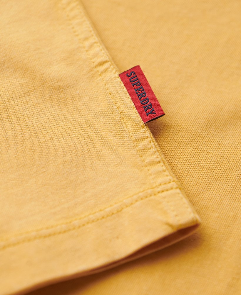 koszulka w paski retro essential logo w kolorze zimowego złota