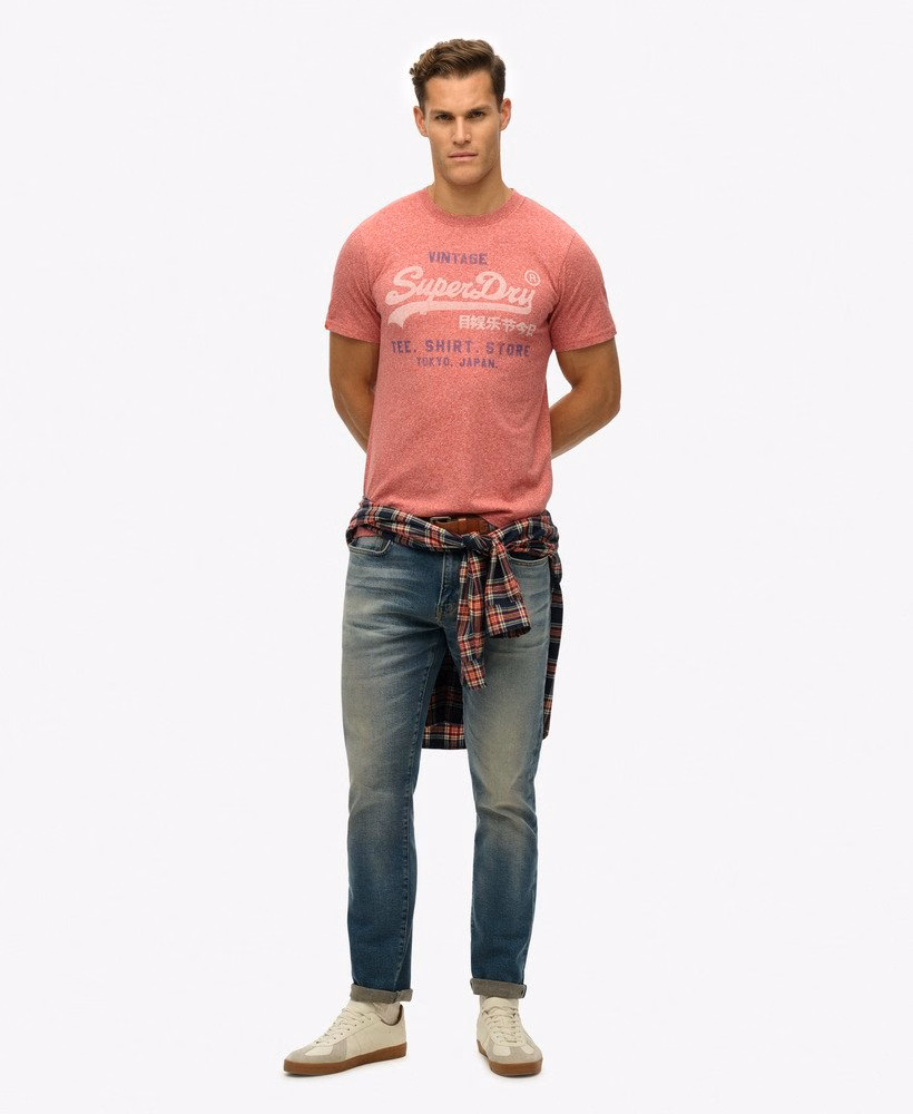 Klasyczny, luźny T-shirt z logo Vintage