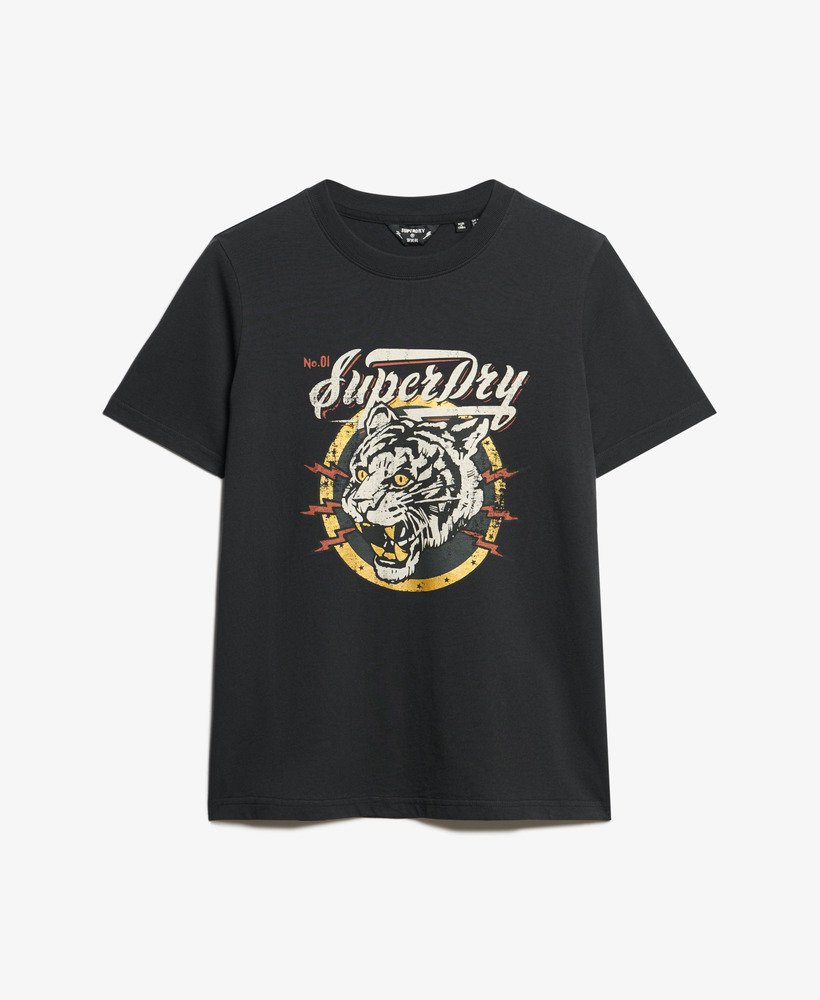 koszulka z grafiką boho w kolorze czarnym