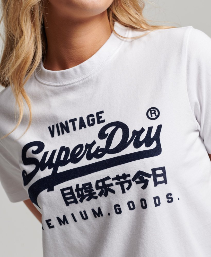t-shirt z bawełny organicznej z nadrukiem w stylu vintage i logo optic