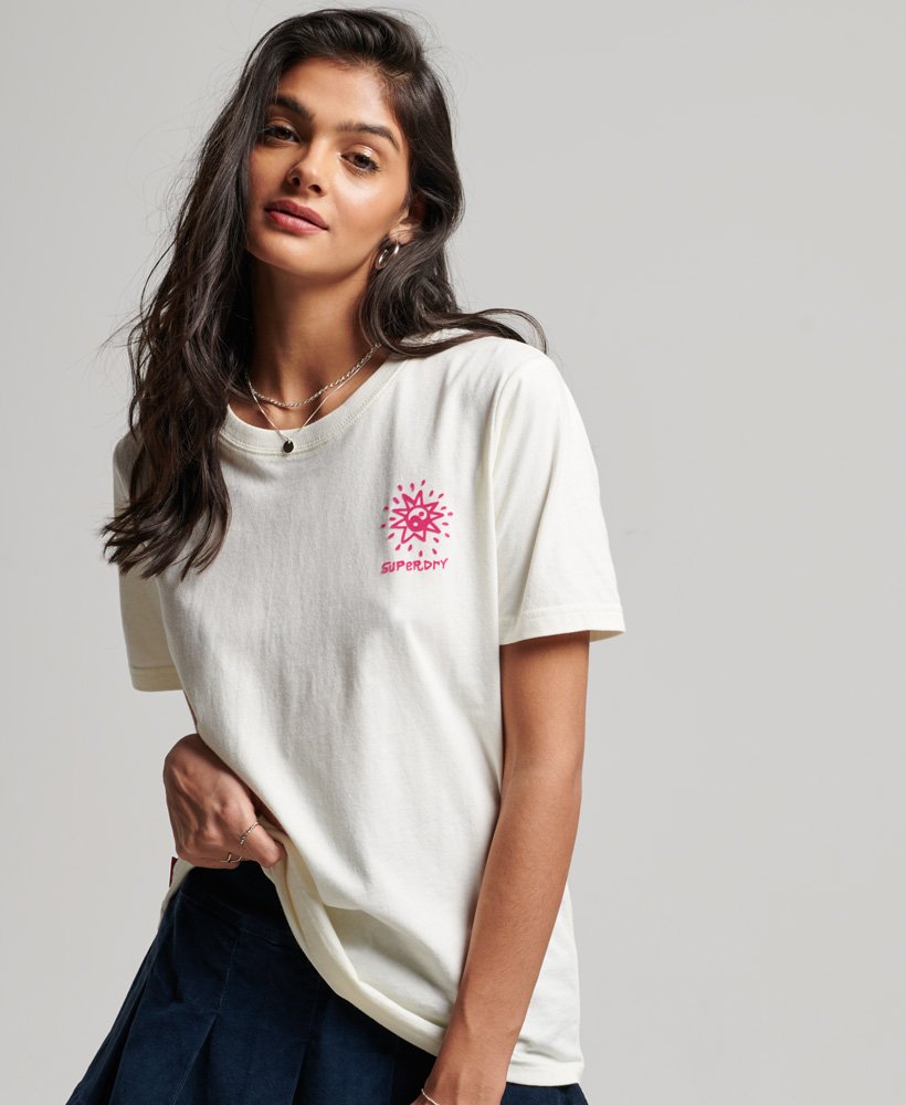 koszulka vintage tribal surf w kolorze off white