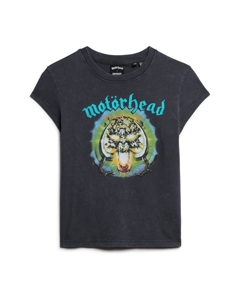 koszulka motörhead x superdry z krótkim rękawem i zespołem w kolorze heavy backstage black