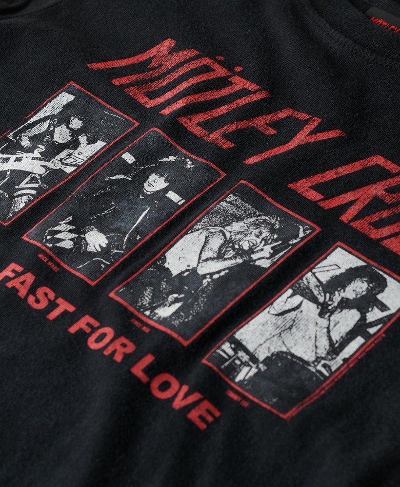 koszulka z krótkim rękawem motley crue x superdry w kolorze heavy amp black