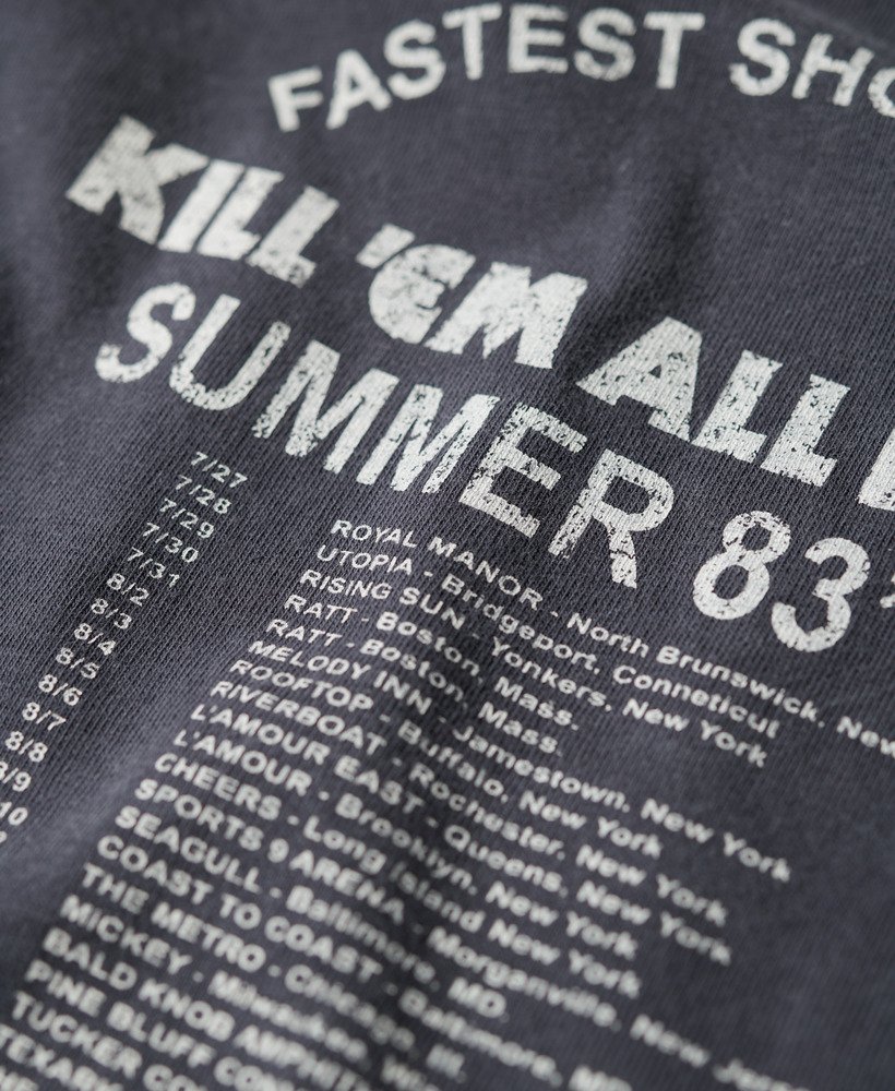 koszulka z krótkim rękawem i nadrukiem zespołu metallica x superdry w kolorze mid merch black