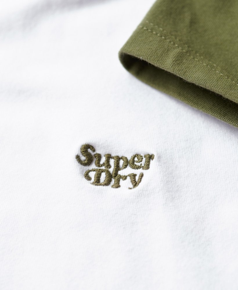 krótki t-shirt dla niemowląt z nadrukiem baseballowym w kolorze opticoliwkowo-khaki