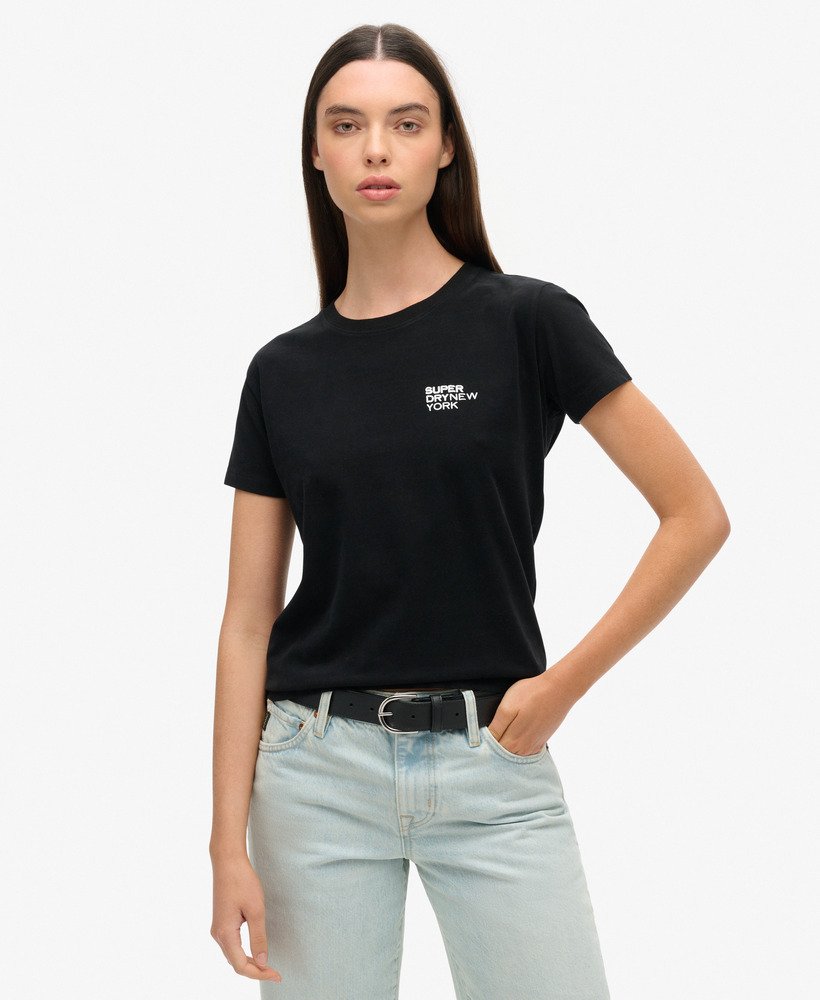 koszulka sport luxe z dopasowanym krótkim rękawem i logo w kolorze czarnym