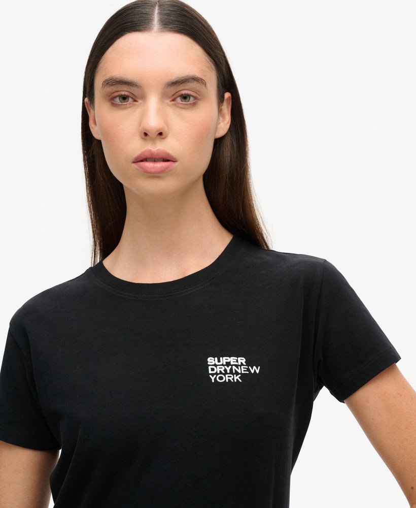 koszulka sport luxe z dopasowanym krótkim rękawem i logo w kolorze czarnym