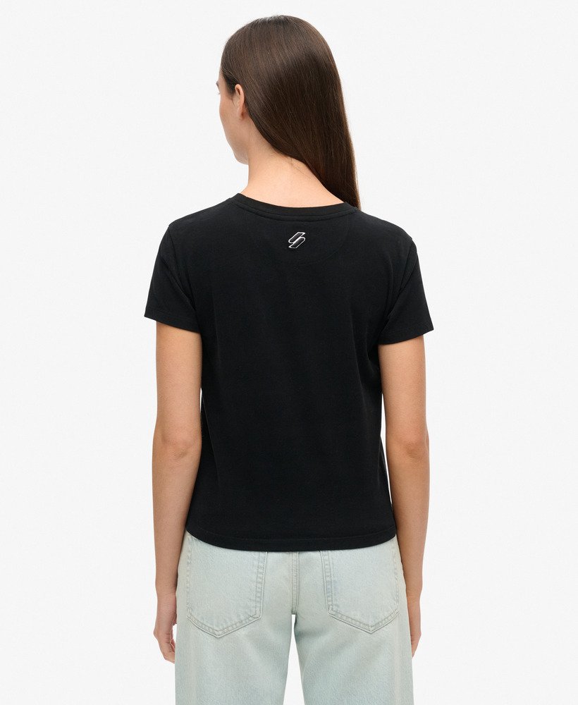 koszulka sport luxe z dopasowanym krótkim rękawem i logo w kolorze czarnym