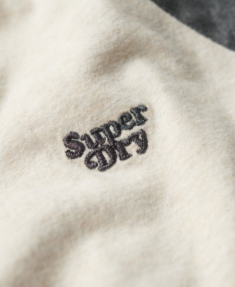 koszulka typu raglan z organicznej bawełny z logo essential w kolorze jasnobrązowymbogato grafitowym