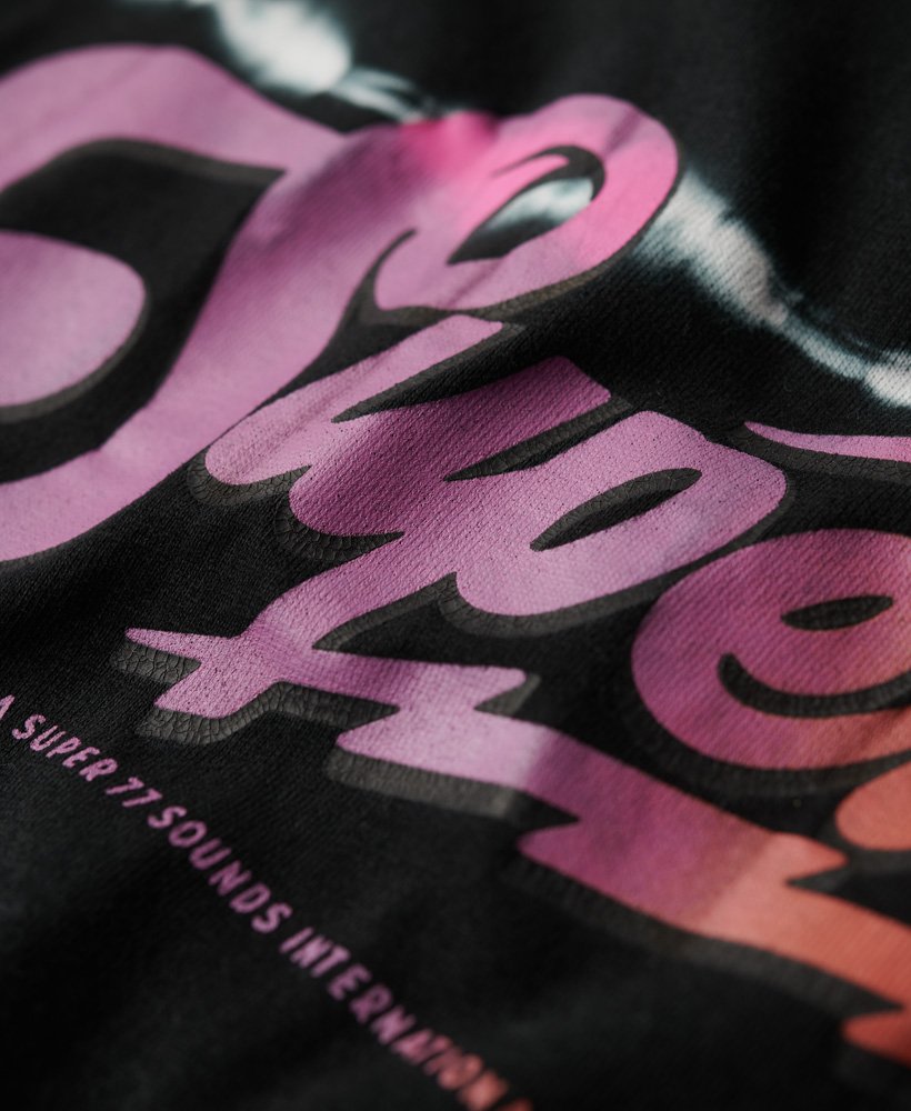 koszulka z grafiką zespołu rockowego w kolorze czarnym z nadrukiem tie-dye