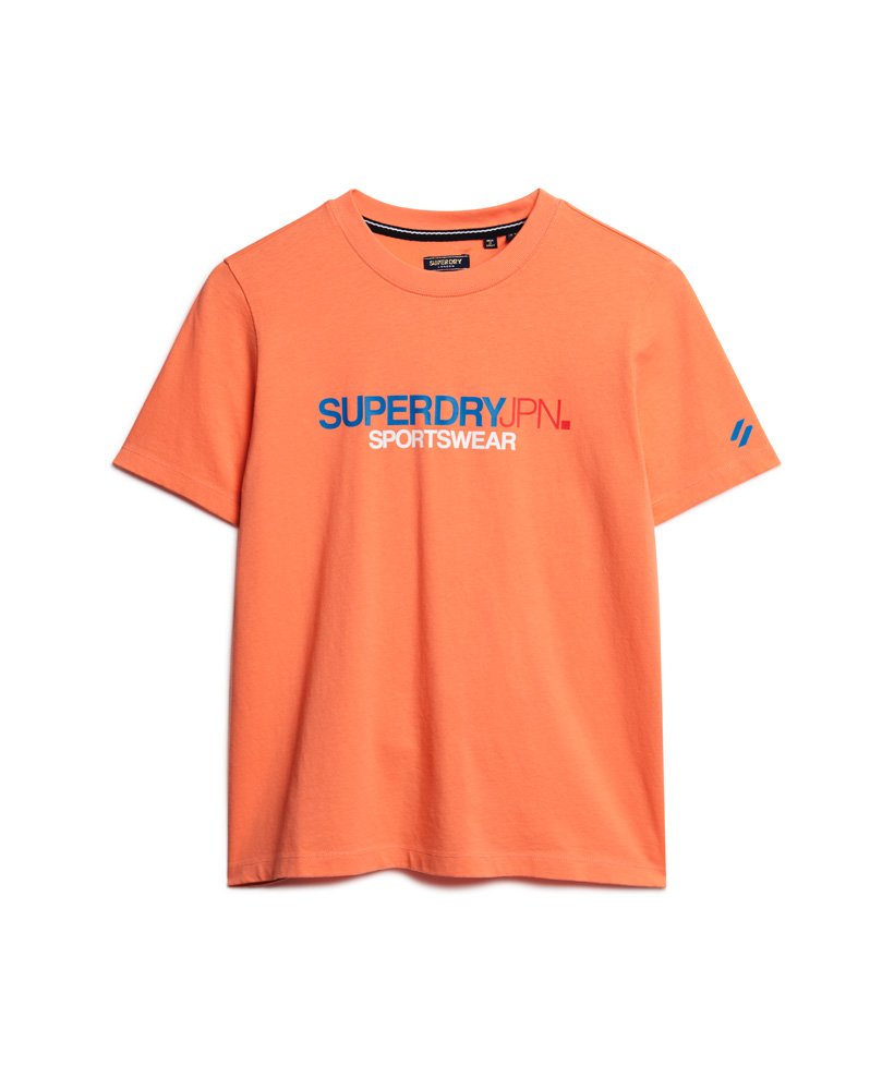 koszulka z logo sportswear relaxed t-shirt w kolorze fusion coral
