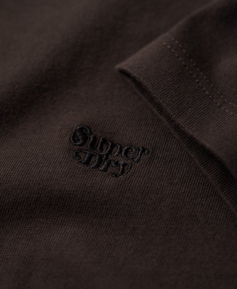 koszulka essential logo fitted w kolorze bison black