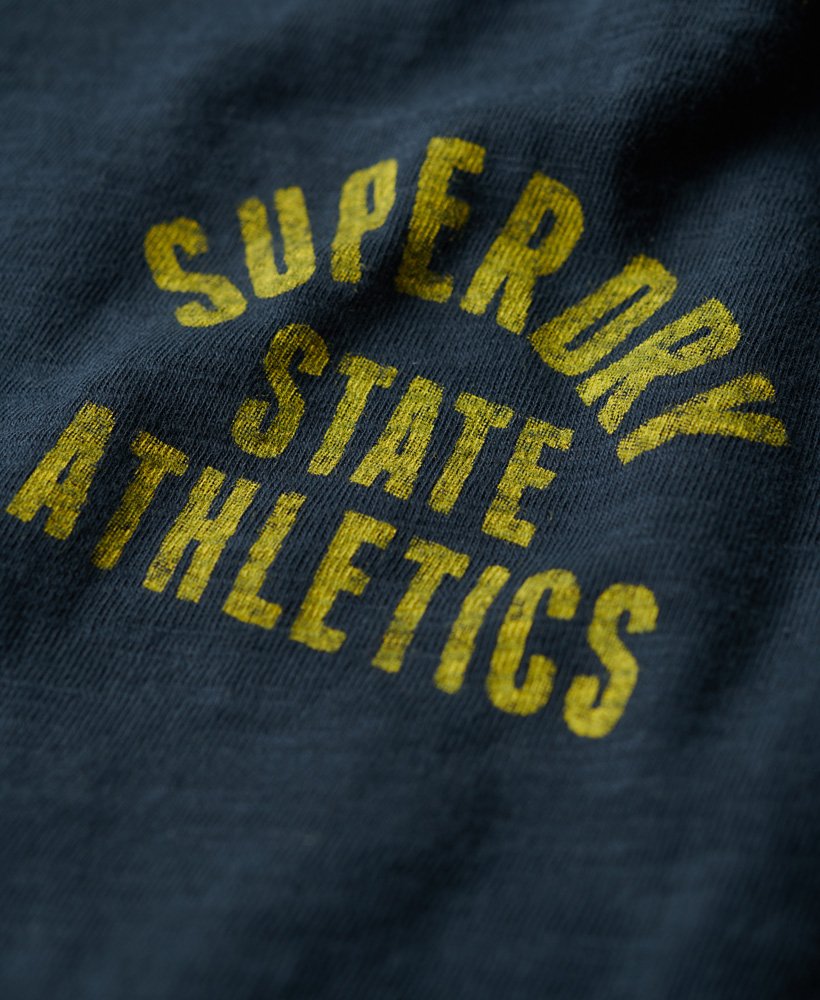 koszulka athletic essentials slub 90s w kolorze jagodowo-granatowym