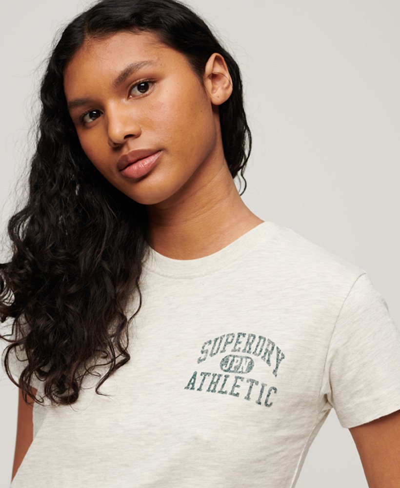koszulka athletic essentials slub z lat 90. w kolorze beżowym z dodatkiem owsa i melanżu