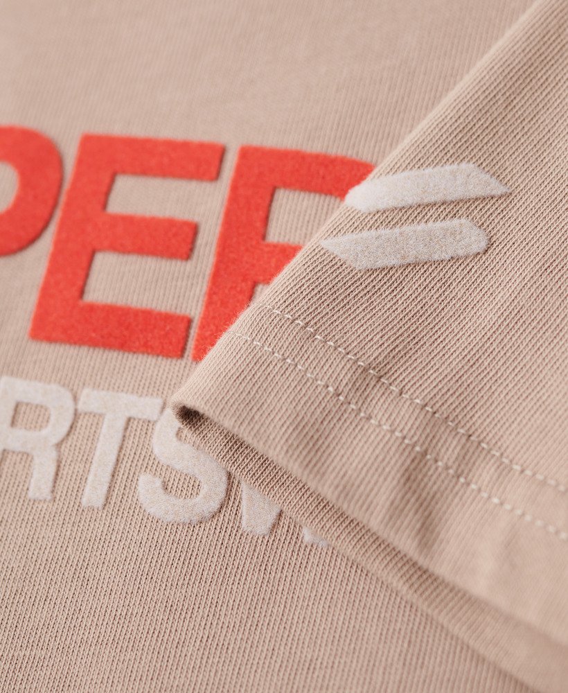 koszulka z logo sportswear o dopasowanym kroju w kolorze głębokiego beżu slub