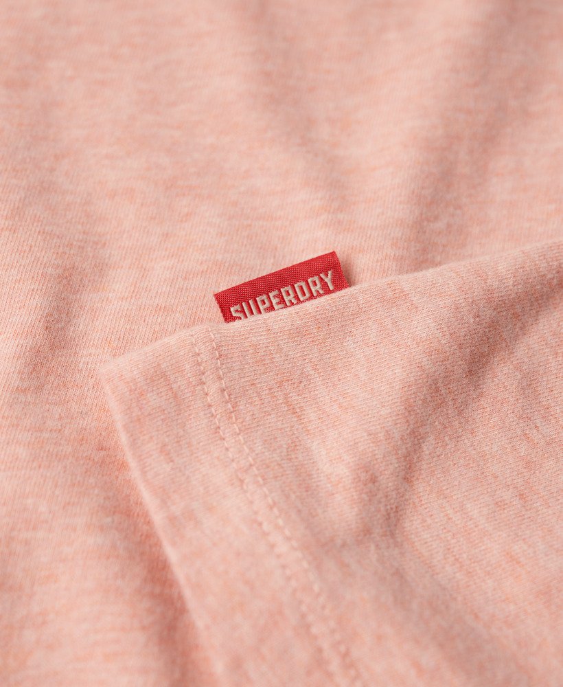 koszulka z haftowanym logo vintage w kolorze abbey peach heather