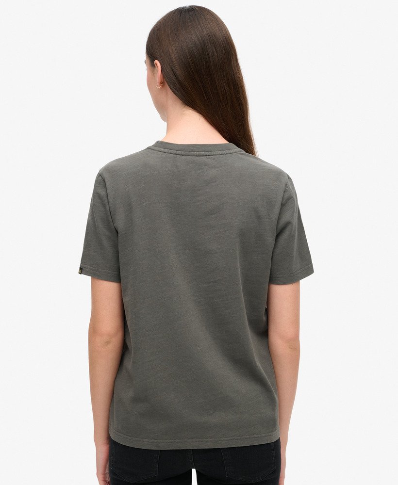 koszulka metaliczna venue w stylu casual w kolorze vintage black slub