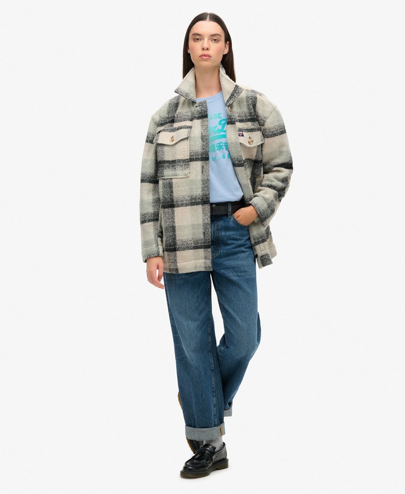 luźna koszulka z grafiką w odcieniu rodeo drive blue heather