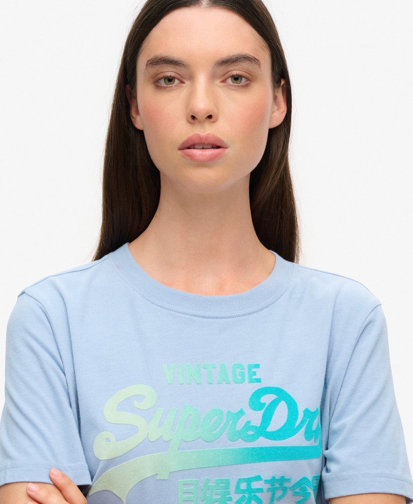 luźna koszulka z grafiką w odcieniu rodeo drive blue heather