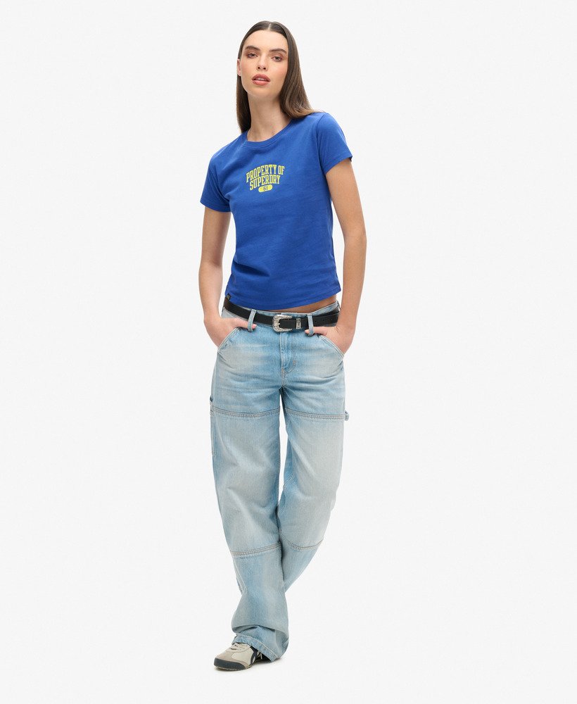 koszulka super athletics fitted w kolorze regal blue