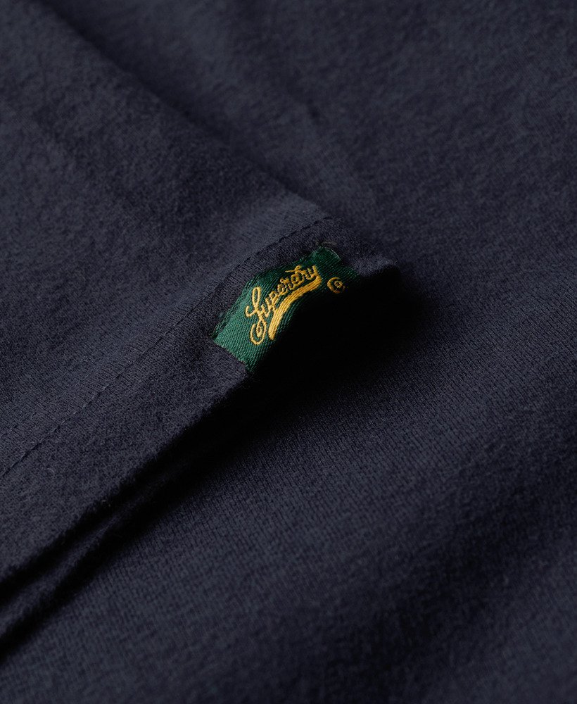 dopasowana koszulka varsity flocked w kolorze darkest navy