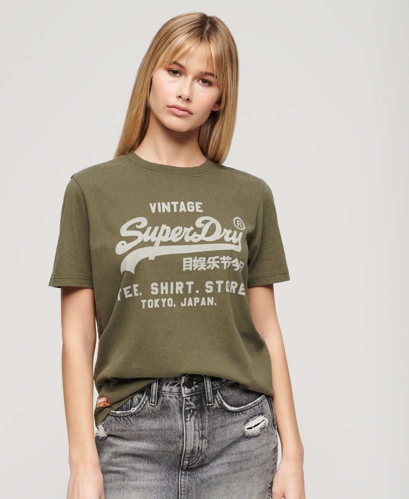 koszulka vintage logo heritage relaxed w kolorze khaki melanż