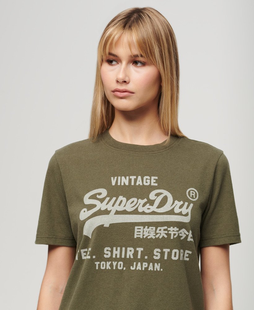 koszulka vintage logo heritage relaxed w kolorze khaki melanż