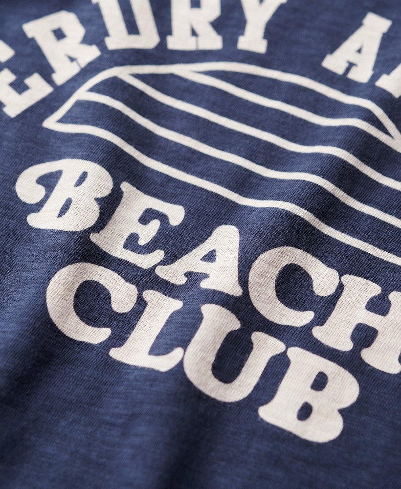 koszulka athletic essentials beach graphic ringer w kolorze richest navy