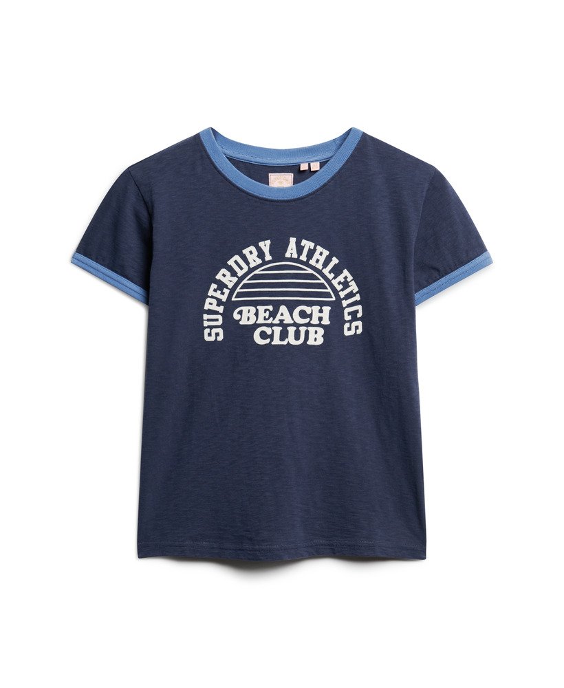 koszulka athletic essentials beach graphic ringer w kolorze richest navy
