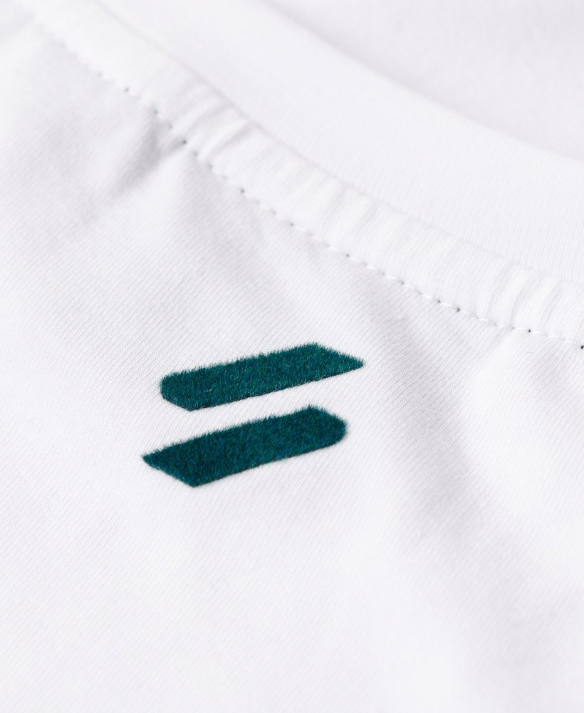 koszulka z grafiką sport luxe w kolorze lśniącej bieli