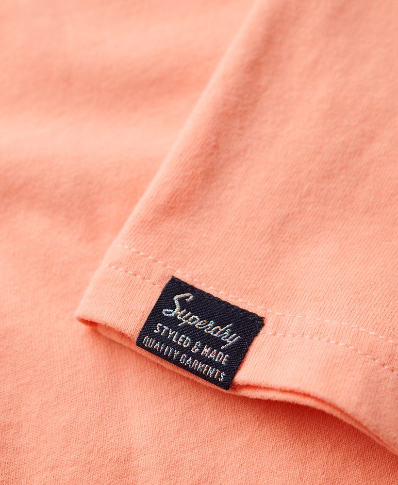 luźna koszulka z wytłoczonym wzorem w kolorze papaya punch pink