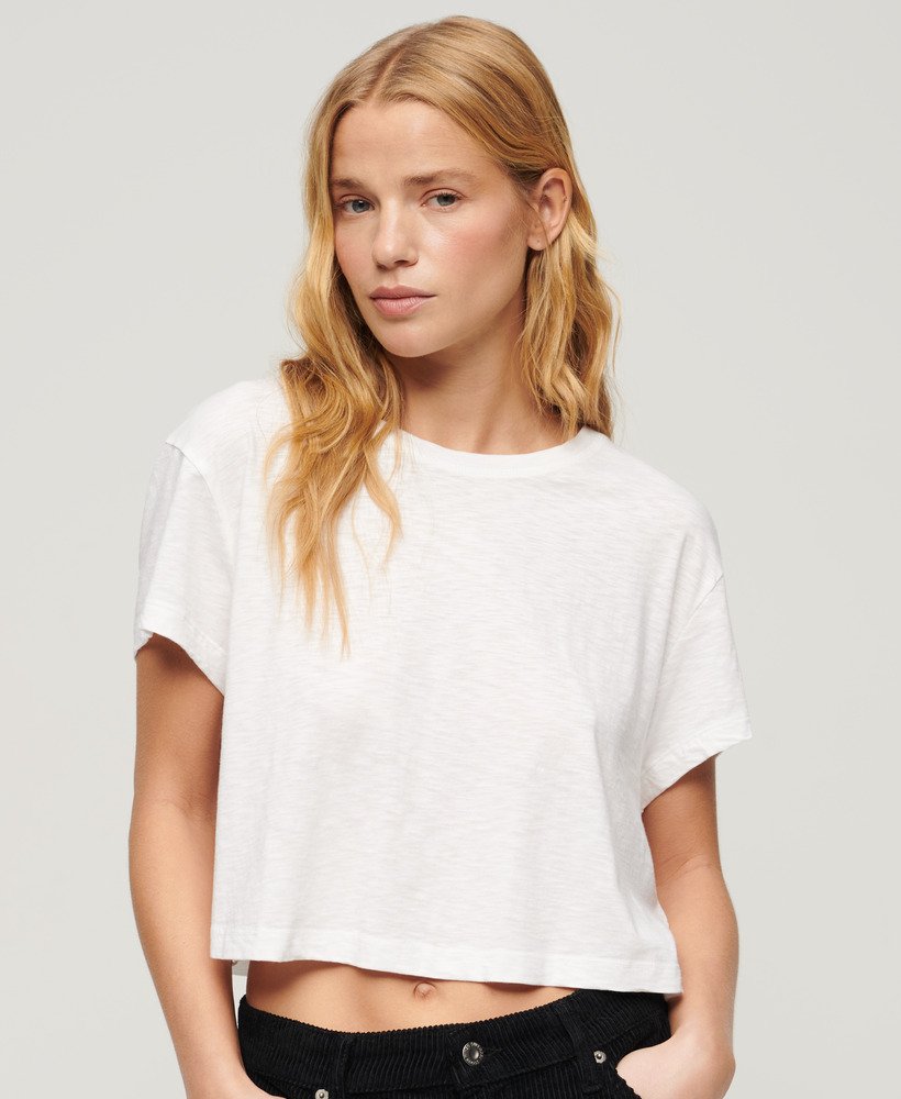 luźny krótki t-shirt w kolorze optic
