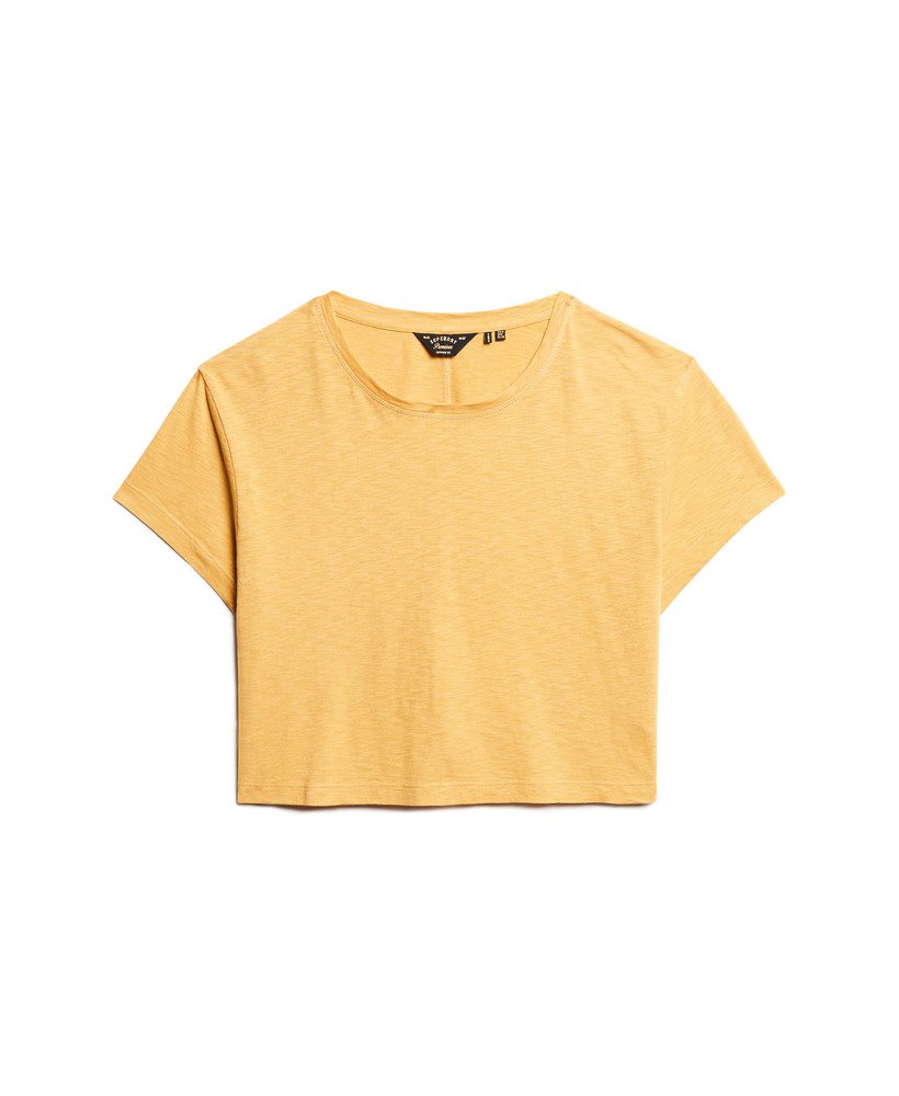 luźny krótki t-shirt w kolorze sauterne yellow