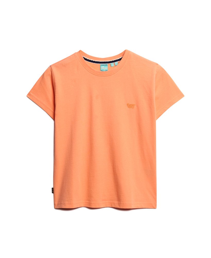 dopasowana koszulka essential logo w kolorze fusion coral