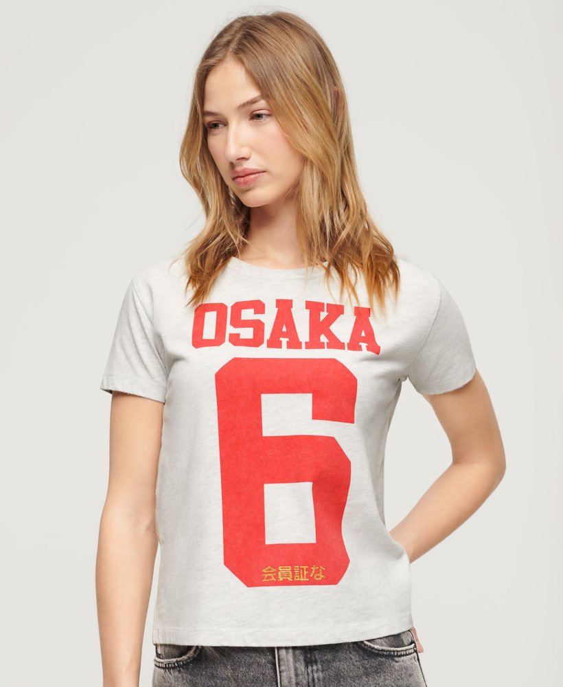 koszulka osaka graphic fitted w kolorze ice marl