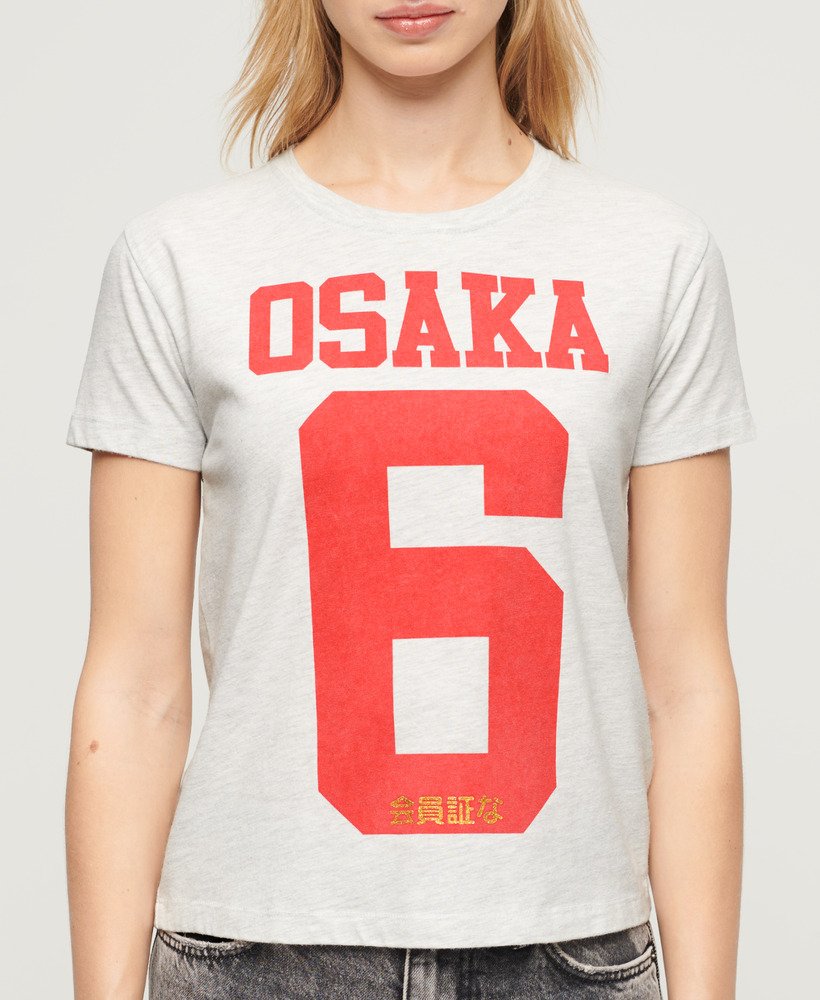 koszulka osaka graphic fitted w kolorze ice marl