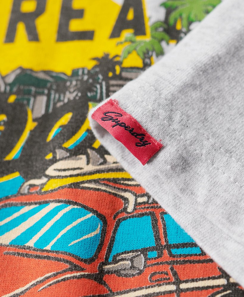 koszulka la graphic relaxed w kolorze flake grey marl