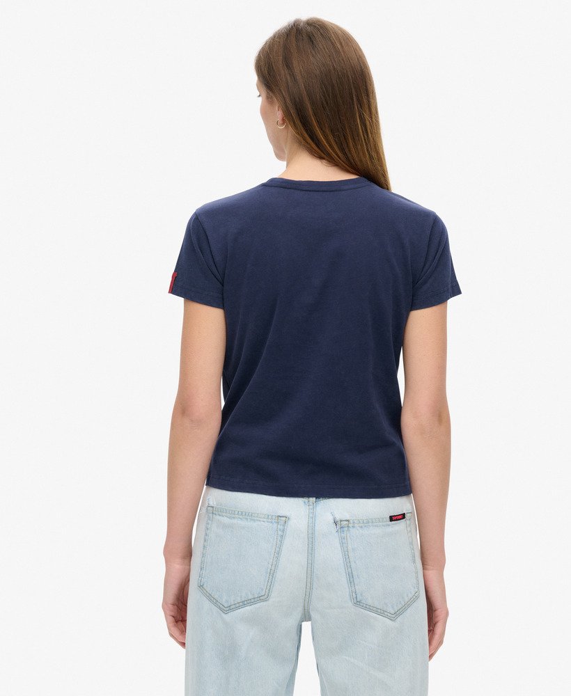 koszulka osaka 6 z nadrukiem bufiastym w kolorze rich navy
