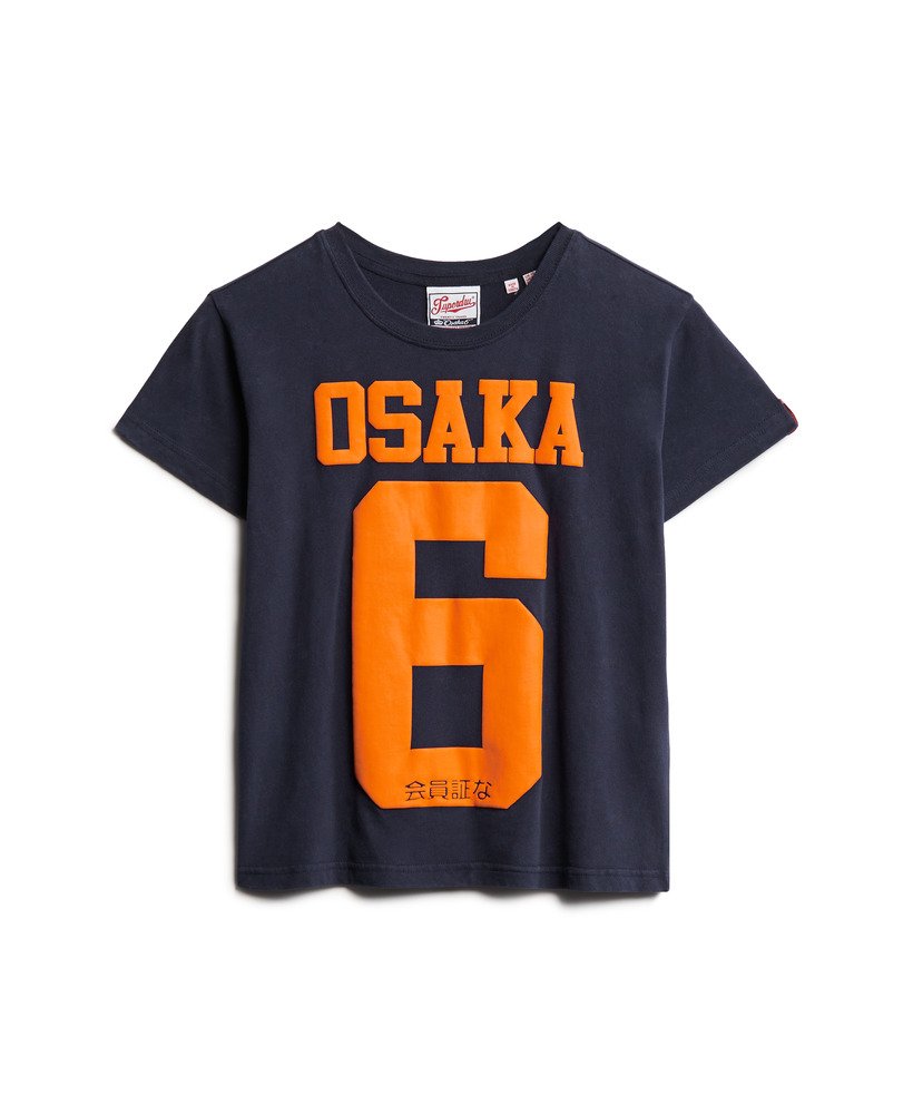 koszulka osaka 6 z nadrukiem bufiastym w kolorze rich navy