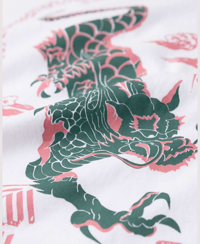 koszulka komodo x superdry kailash dragon w kolorze optic
