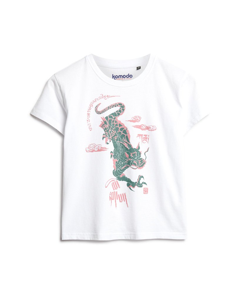 koszulka komodo x superdry kailash dragon w kolorze optic