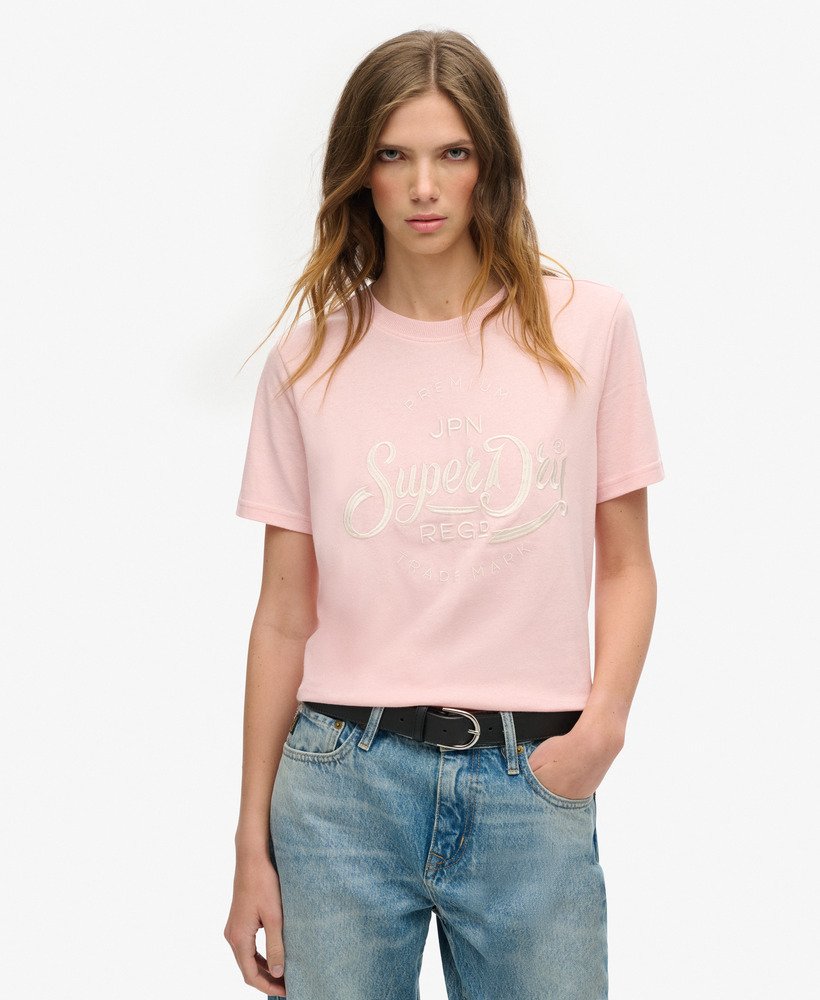 koszulka premium script entry w kolorze somon pink marl