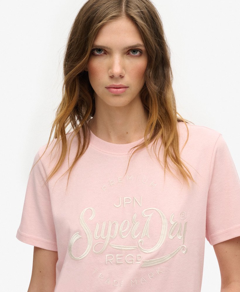 koszulka premium script entry w kolorze somon pink marl