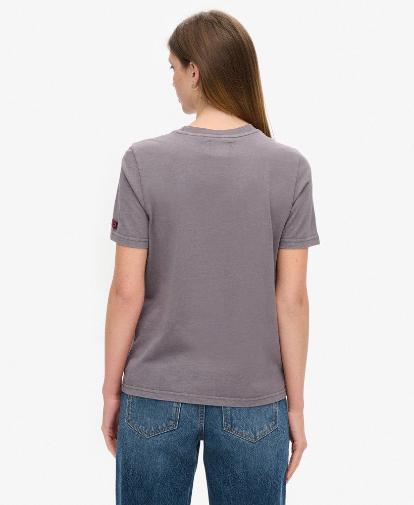 koszulka z nadrukiem tokyo vintage logo w kolorze rock dark grey luźna