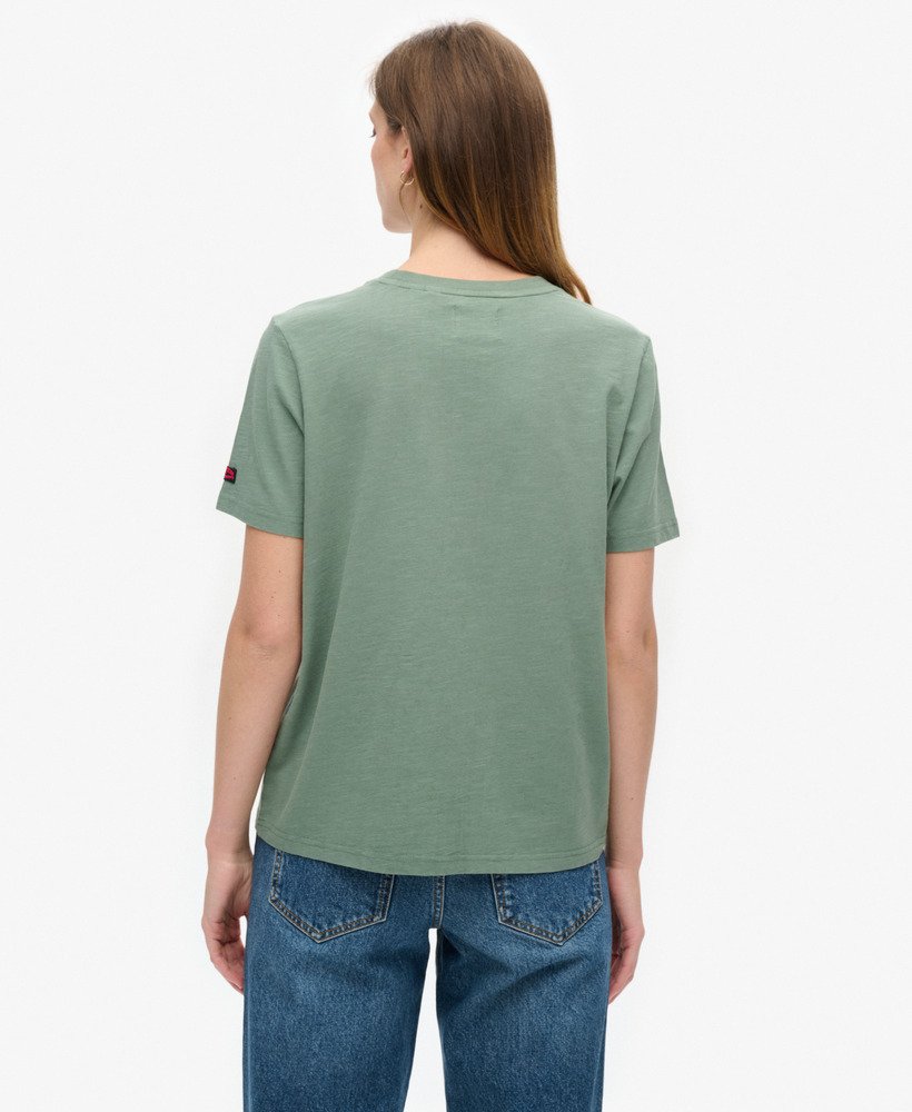 koszulka z nadrukiem tokyo vintage logo w kolorze laurel khaki luźna