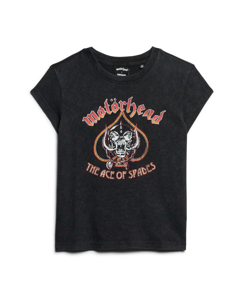 koszulka z krótkim rękawem motörhead x superdry cap sleeve band w kolorze heavy amp black