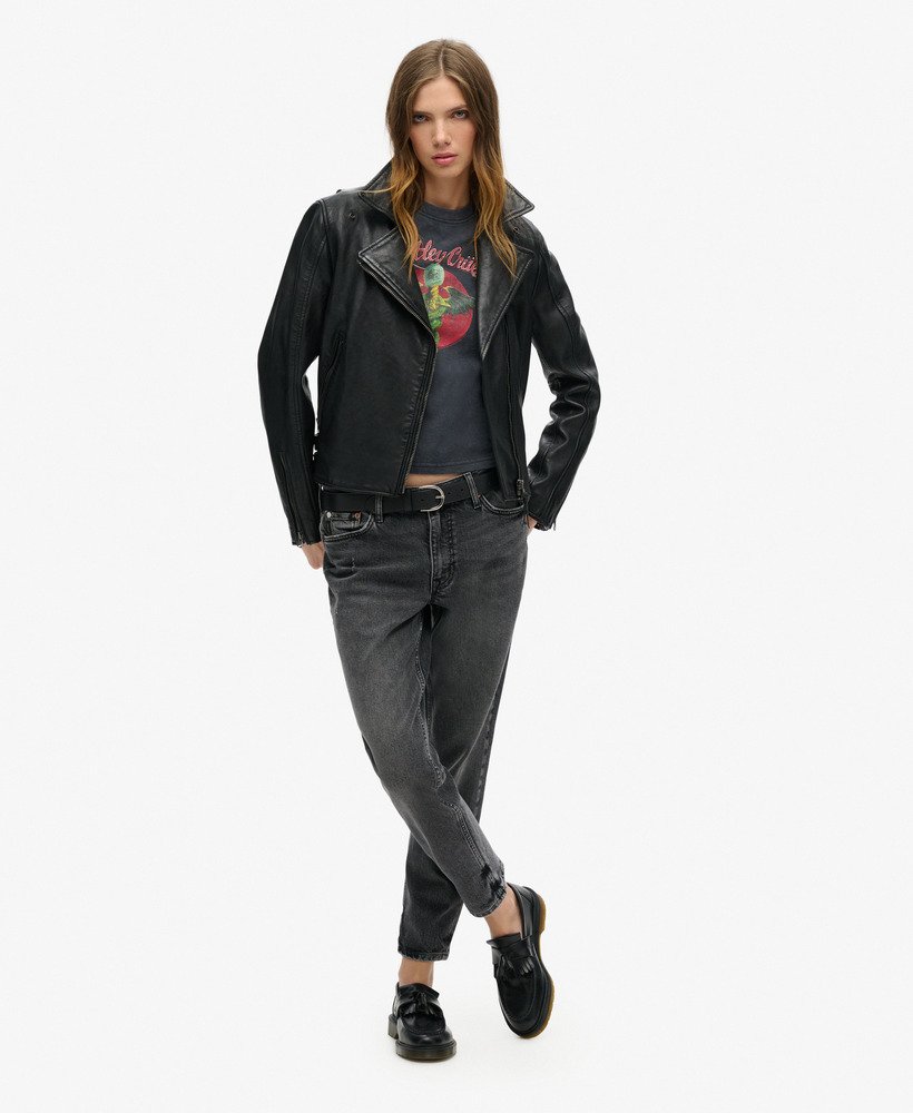 koszulka z krótkim rękawem motley crue x superdry w kolorze mid backstage black